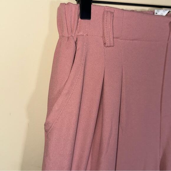 NWT HALARA Blush Pink wide leg corporate core trousers S - Picture 3 of 5